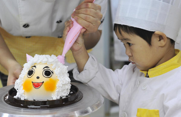 Children cooking class in NE. China
