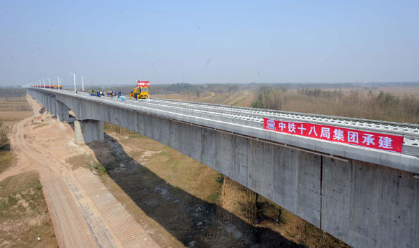 Beijing-Shanghai high-speed rail almost completed