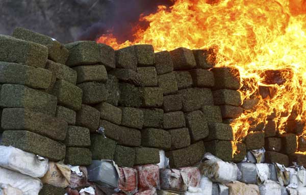 134 tons of marijuana burnt in Mexico