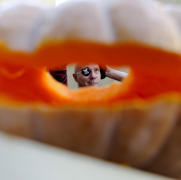 Jack-o'-lanterns made ahead of Halloween