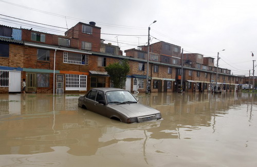 Rescue work underway in flood immensed Bogota