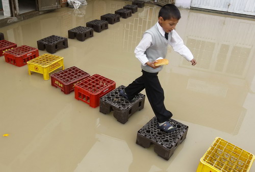 Rescue work underway in flood immensed Bogota