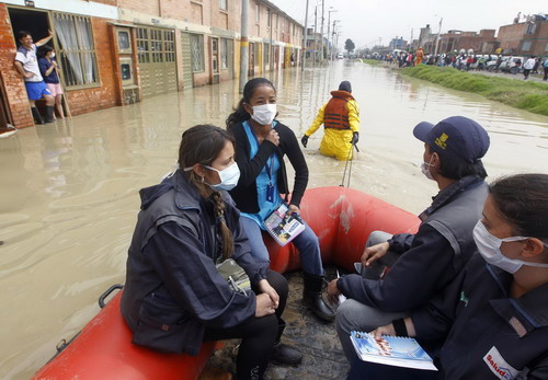 Rescue work underway in flood immensed Bogota