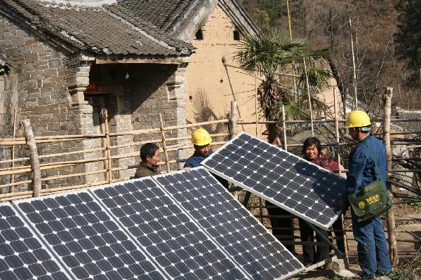 Solar power supply in remote areas