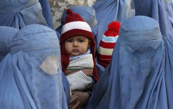 Relief supplies distribution in Afghanistan