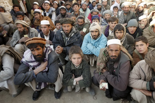 Relief supplies distribution in Afghanistan