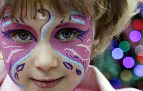 Children beauty contest for Chirstmas in Russia