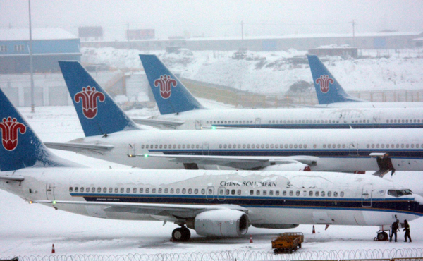 Snow blankets parts of China