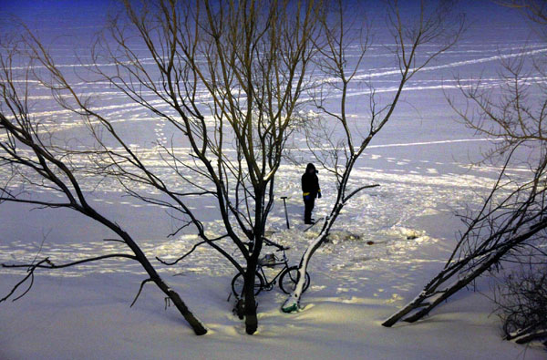 The color of snow and ice in Harbin