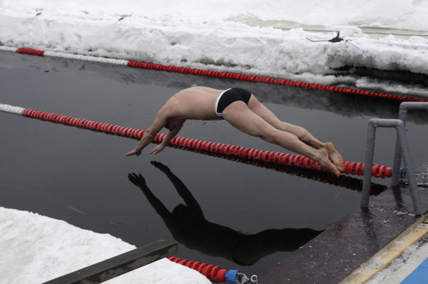 Winter swimming festival in Estonia