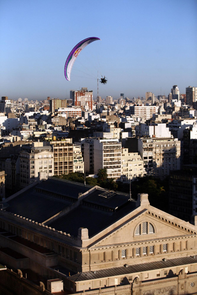 Fly in the sky to avoid traffic jam