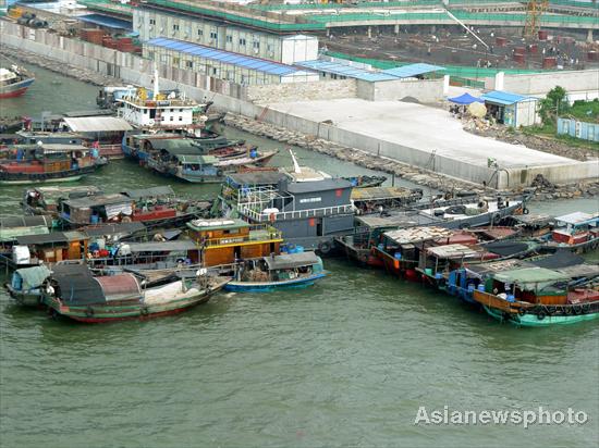 Boats rest during fishing off-season