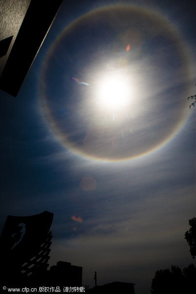 Solar halo observed in NE China