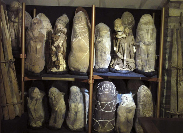 Mummies from Chachapoyas culture displayed in Peru