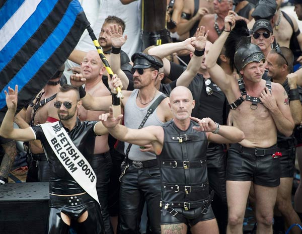 Gay pride parade in Amsterdam