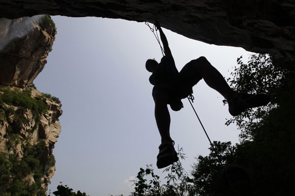 Scaling the mountain face