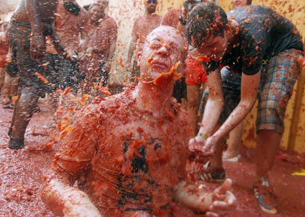 Tomato fight in Valencia