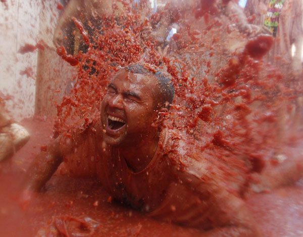 Tomato fight in Valencia