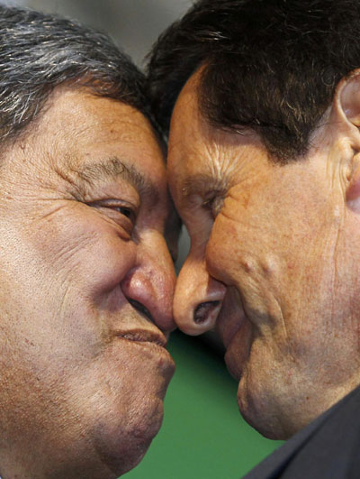 Hongi greeting ahead of Rugby World Cup