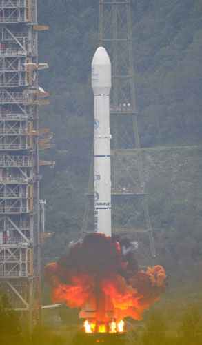 China sends French-made satellite into space