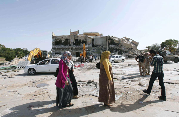 Gadhafi's house demolished