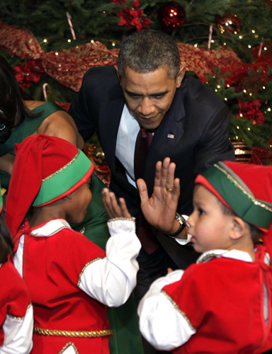 Obama and wife celebrate Christmas