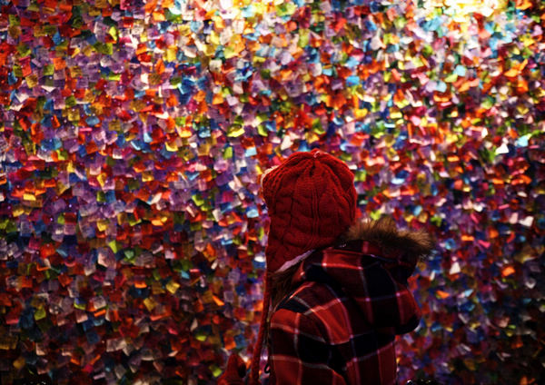 New Year's Eve Wishing Wall in New York