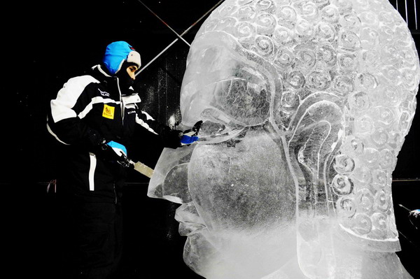 Ice sculpture competition in NE China city