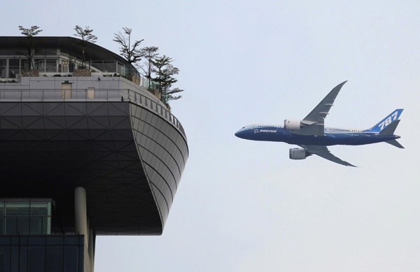 Boeing 787 at Singapore Airshow