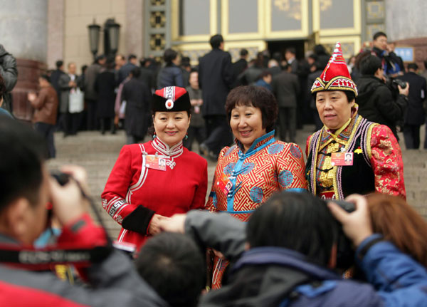 Ethnic group members at CPPCC