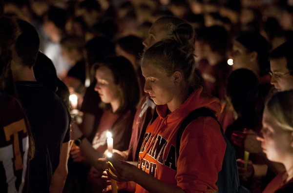 Vigil held for Virginia Tech shooting victims