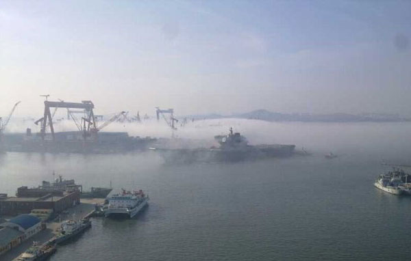 China's aircraft carrier completes sea trial