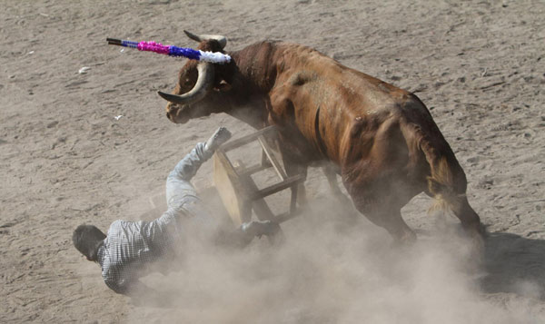 Traditional bullfight in Colombia