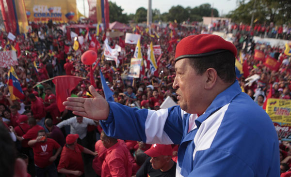 Chavez attends campaign rally for re-election