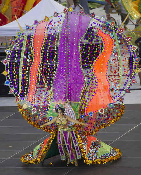 Dressed-up perfromance in Toronto Caribbean Carnival