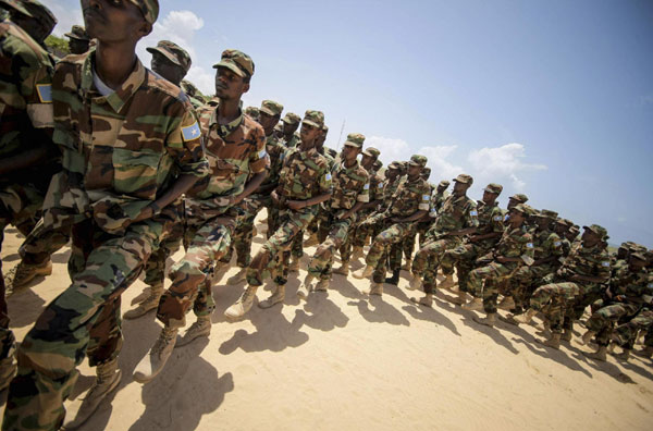 Passing-out parade of Somali soldiers