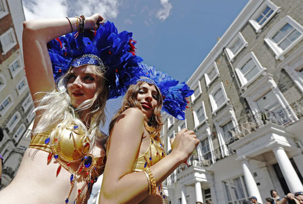 People celebrate Notting Hill Carnival