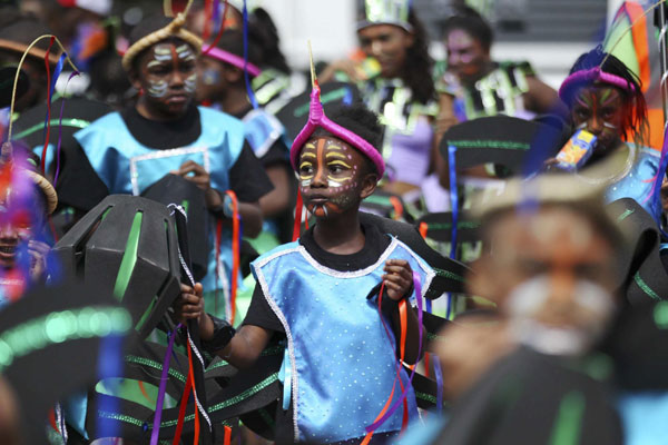 People celebrate Notting Hill Carnival