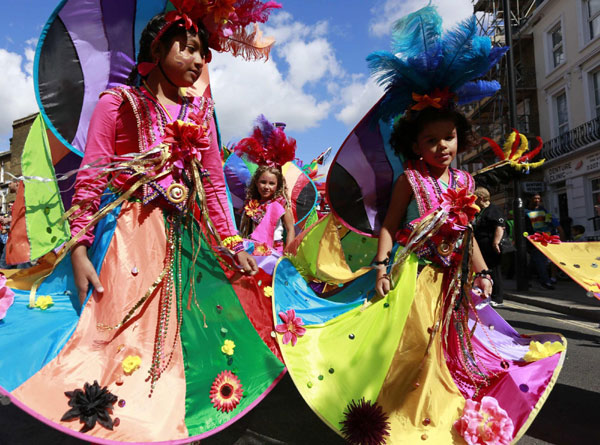 People celebrate Notting Hill Carnival