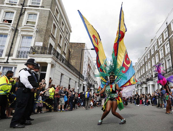 People celebrate Notting Hill Carnival