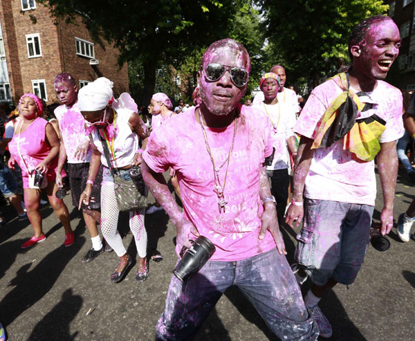 People celebrate Notting Hill Carnival