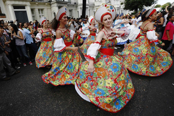 People celebrate Notting Hill Carnival