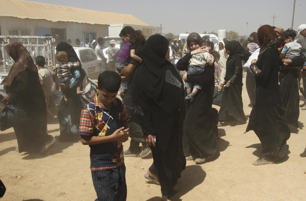 Syrian refugees at Al Zaatri camp in Jordan