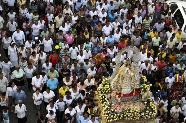 Believers celebrate the 'Day of Lady of Mercies'