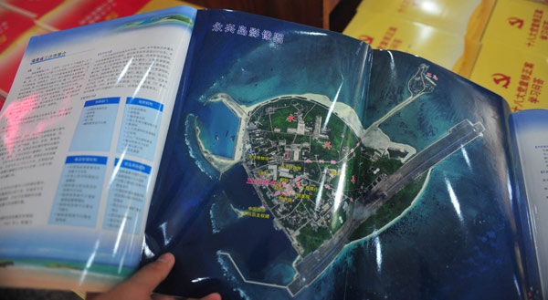 Sansha thematic map goes on sale across China