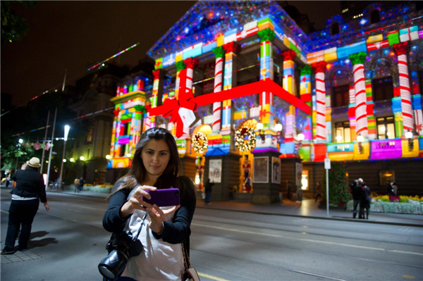 Christmas decorations installed across Melbourne