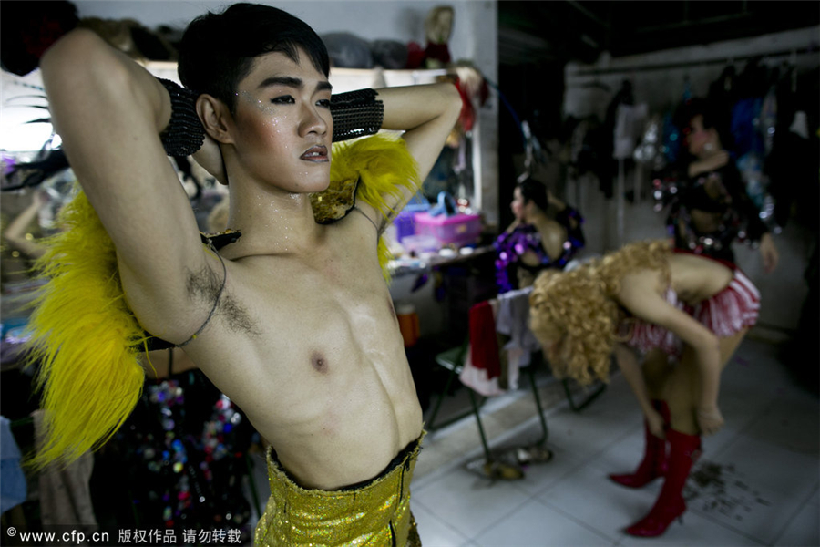 Ladyboys' lives on and off stage in Chiang Mai