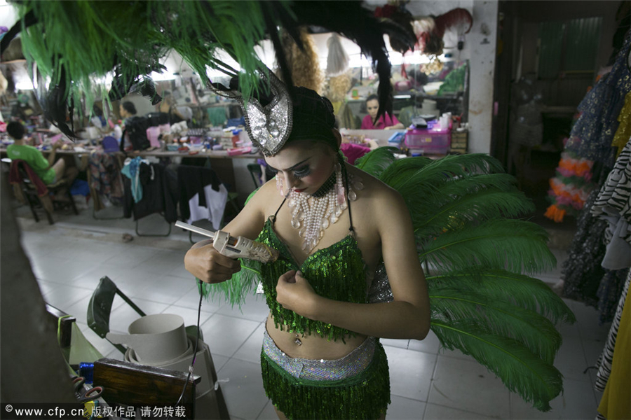 Ladyboys' lives on and off stage in Chiang Mai