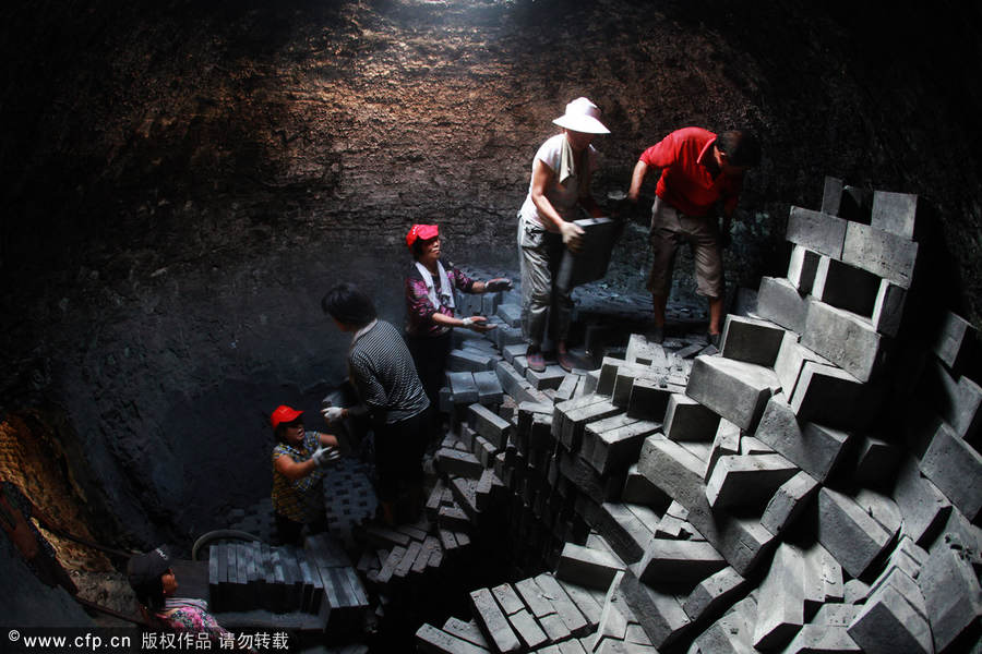 Handmade bricks a crumbling craft