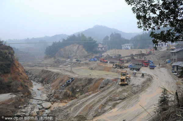 Overexploitation of sand erodes hills of C China